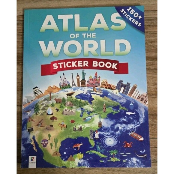 2 Sticker Books- Flags Of The World & Atlas Of The World Sticker Book Lot Of 2 - Picture 3 of 16